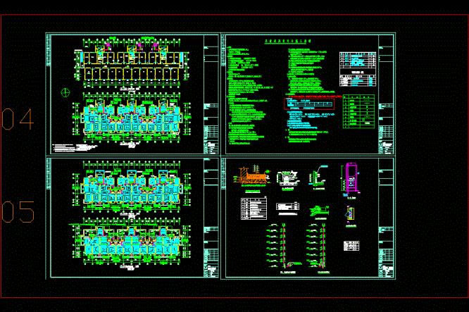 潍坊某住宅楼地暖图CAD图纸.dwg