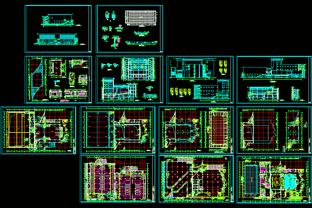 文化馆全套施工图CAD图纸.dwg