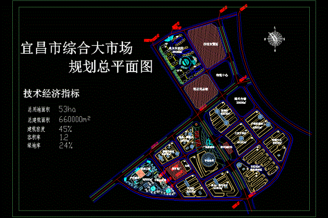 物流中心概念规划图CAD图纸.dwg