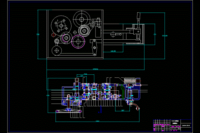 ca6140车床溜板箱CAD图纸.dwg