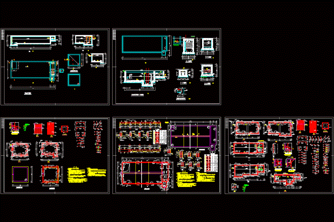 污水调节池施工图CAD图纸.dwg
