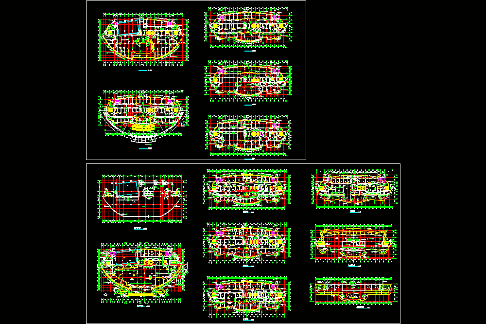 西南地区某医院建筑平面图CAD图纸.dwg
