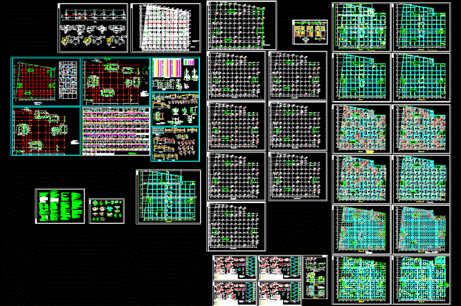 现浇空心楼板高层全套CAD图纸.dwg
