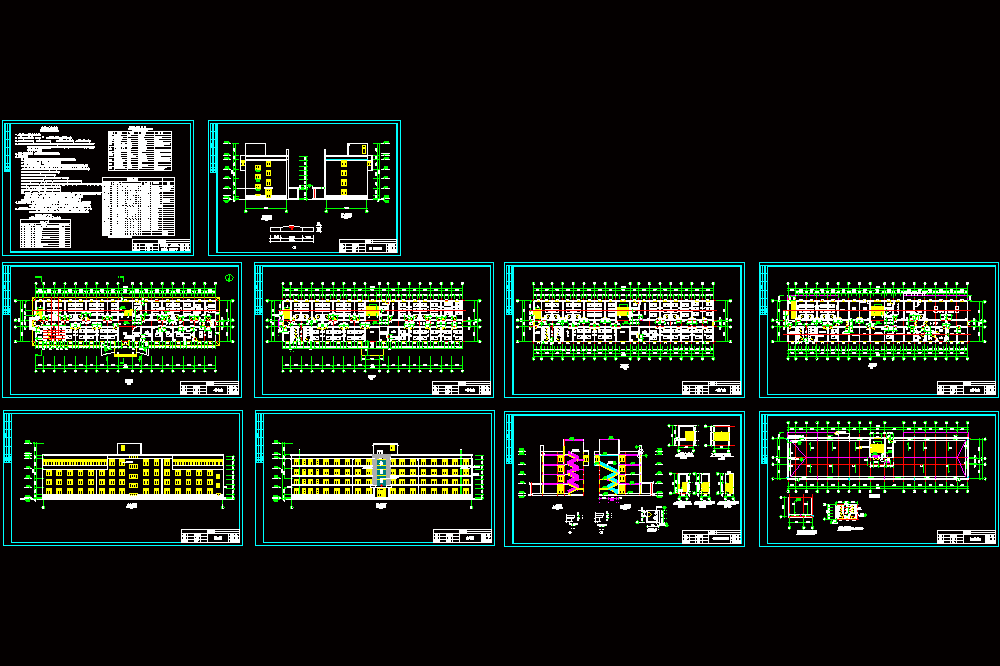 西北地区的医院住院楼CAD图纸.dwg