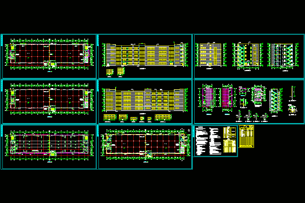 现代造型的大厂房CAD图纸.dwg