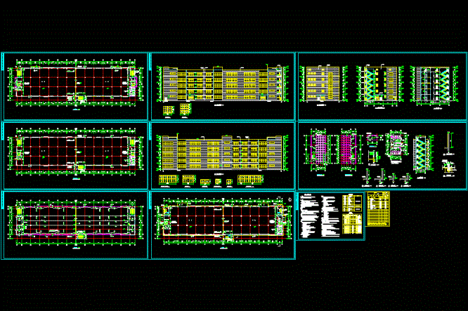 现代造型的大厂房CAD图纸.dwg