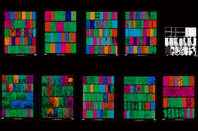 现代风格花格汇总CAD图纸.dwg