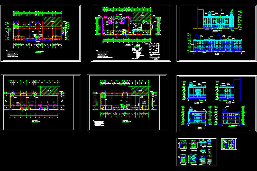 学校食堂全套图CAD图纸.dwg