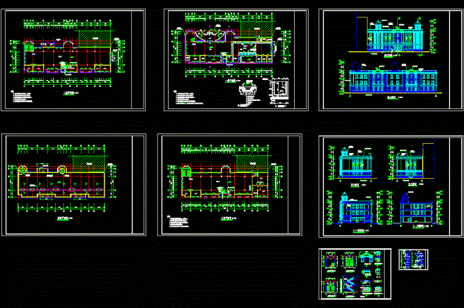 学校食堂全套图CAD图纸.dwg