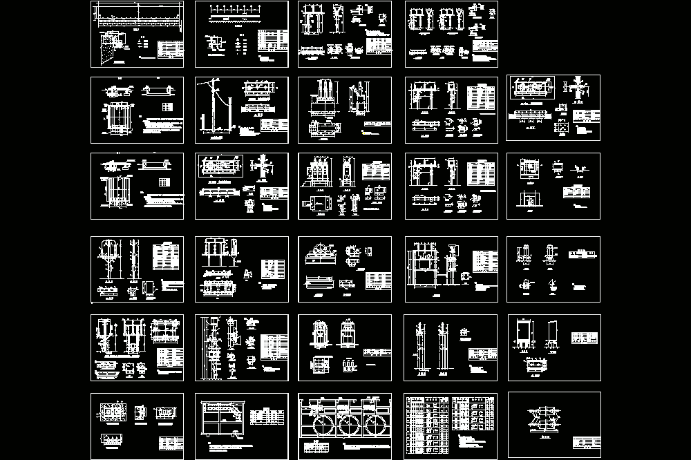 小型水电站电气一次设计图集CAD图纸.dwg