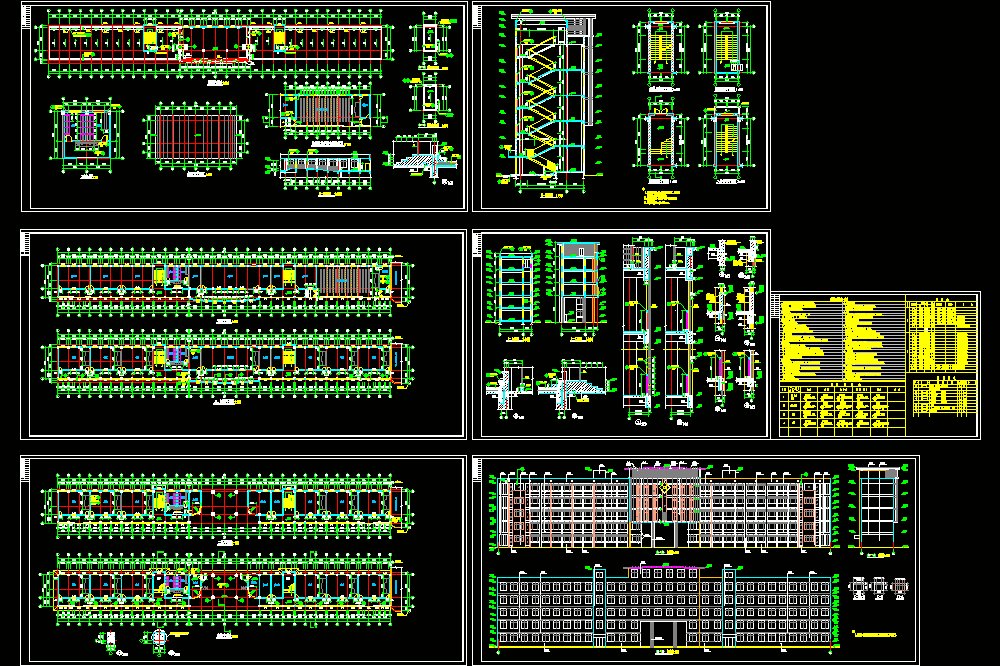 小学综合楼建筑施工图CAD图纸.dwg