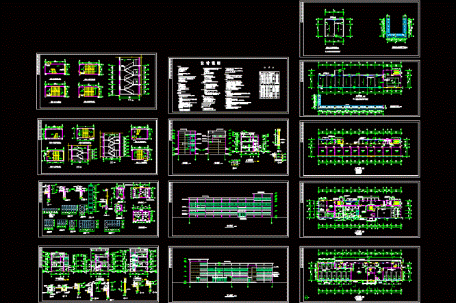学校浴室建施图CAD图纸.dwg