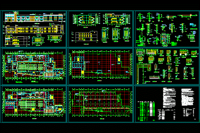 学生食堂施工图CAD图纸.dwg