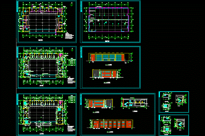 学校食堂建筑施工图CAD图纸.dwg