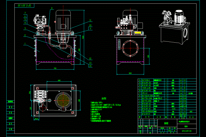 液压站CADCAD图纸.dwg