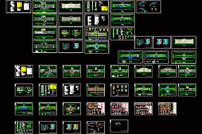 医院建筑结构全套施工图CAD图纸.dwg