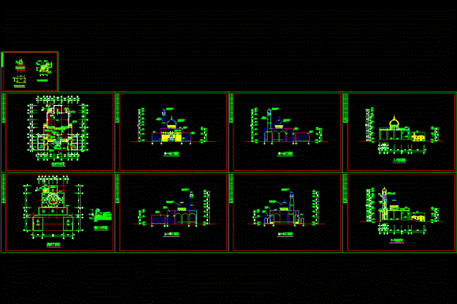 伊斯兰教清真寺CAD图纸.dwg