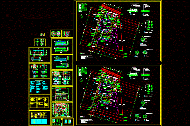 医院后勤洗涤中心建施图CAD图纸.dwg