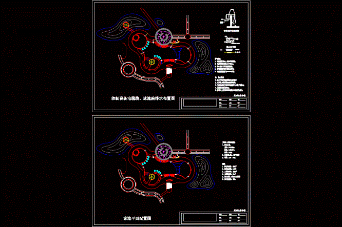 游泳池控制设备电缆线布置图CAD图纸.dwg
