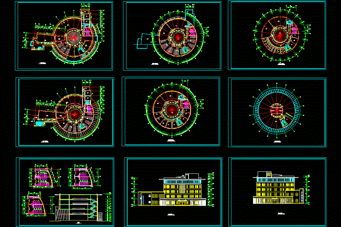 艺术中心建筑图CAD图纸.dwg