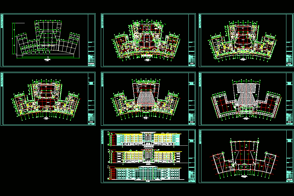 永定区区治文化馆建筑施工图CAD图纸.dwg