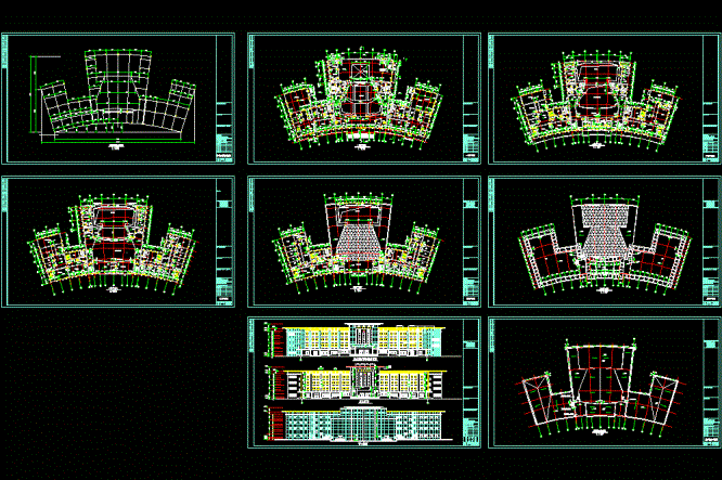 永定区区治文化馆建筑施工图CAD图纸.dwg