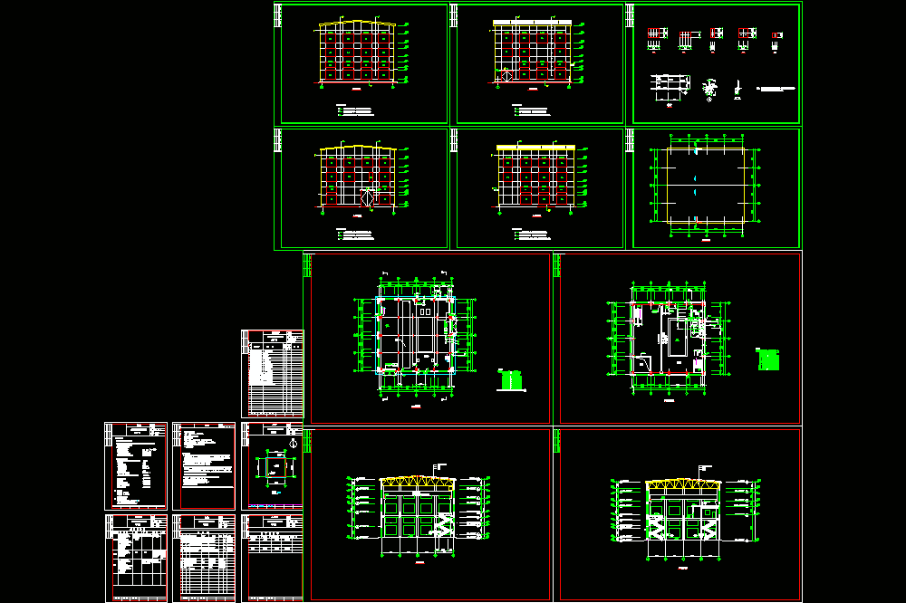 长山化厂空分压缩机厂房土建图CAD图纸.dwg