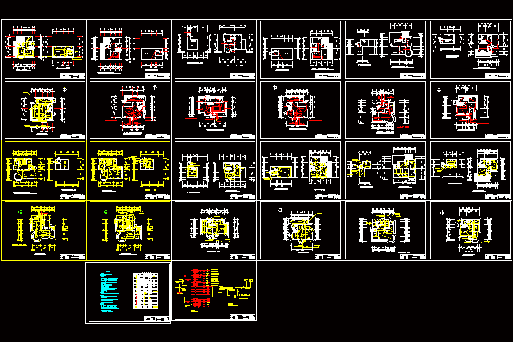 长春小区别墅全套图纸CAD图纸.dwg