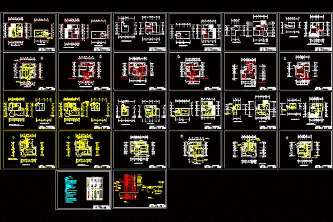 长春小区别墅全套图纸CAD图纸.dwg