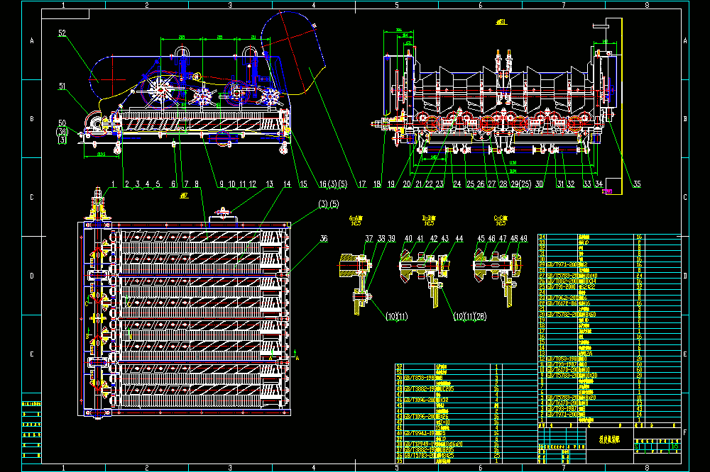 玉米剥皮机CAD总装图3D模型.DWG