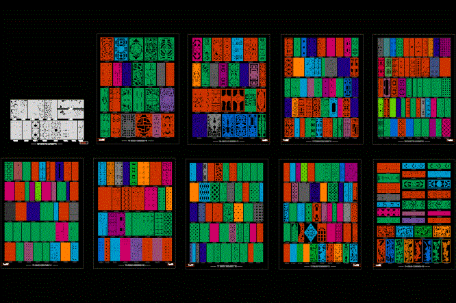 中式风格花格汇总CAD图纸.dwg