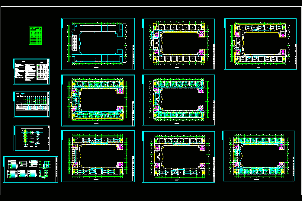 中学电气施工图CAD图纸.dwg