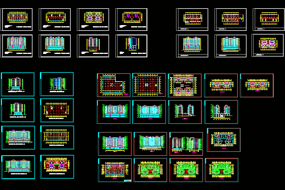 全套火车站建筑设计CAD图纸.dwg