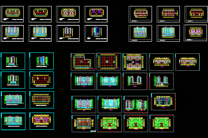 全套火车站建筑设计CAD图纸.dwg