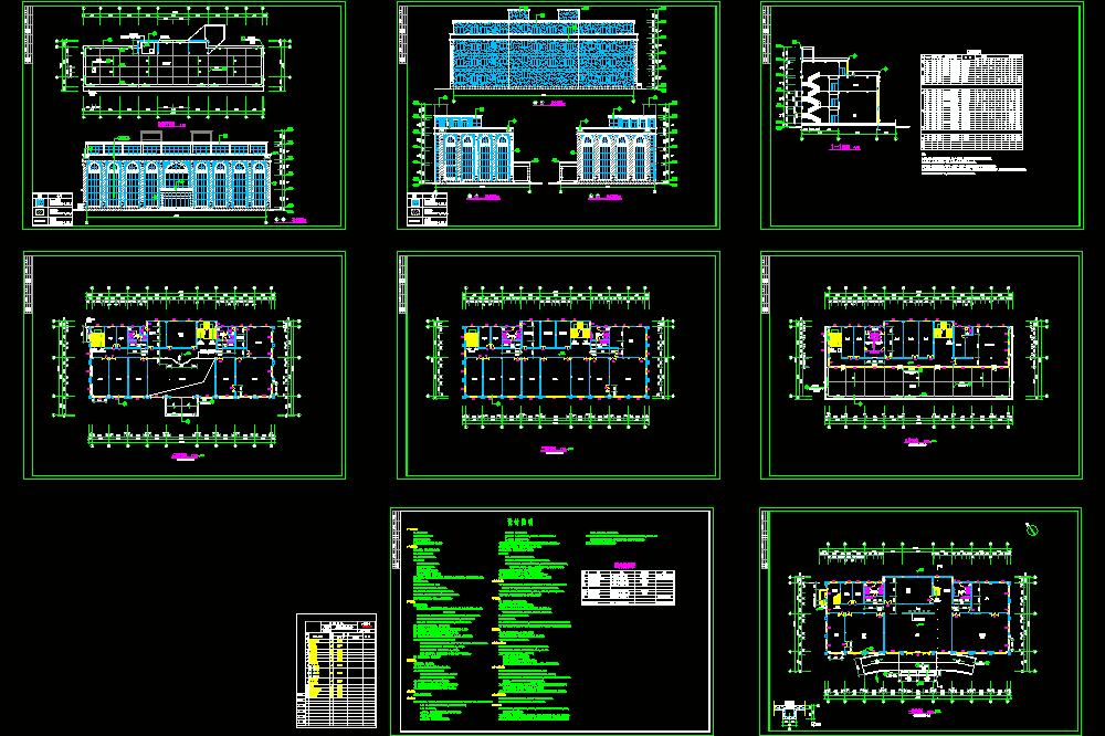 欧式多层办公建筑施工图CAD图纸.dwg