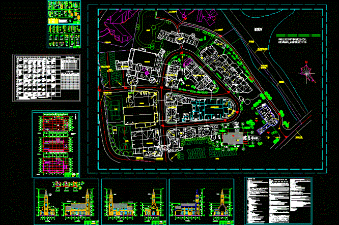 欧式教堂全套建筑施工图CAD图纸.dwg