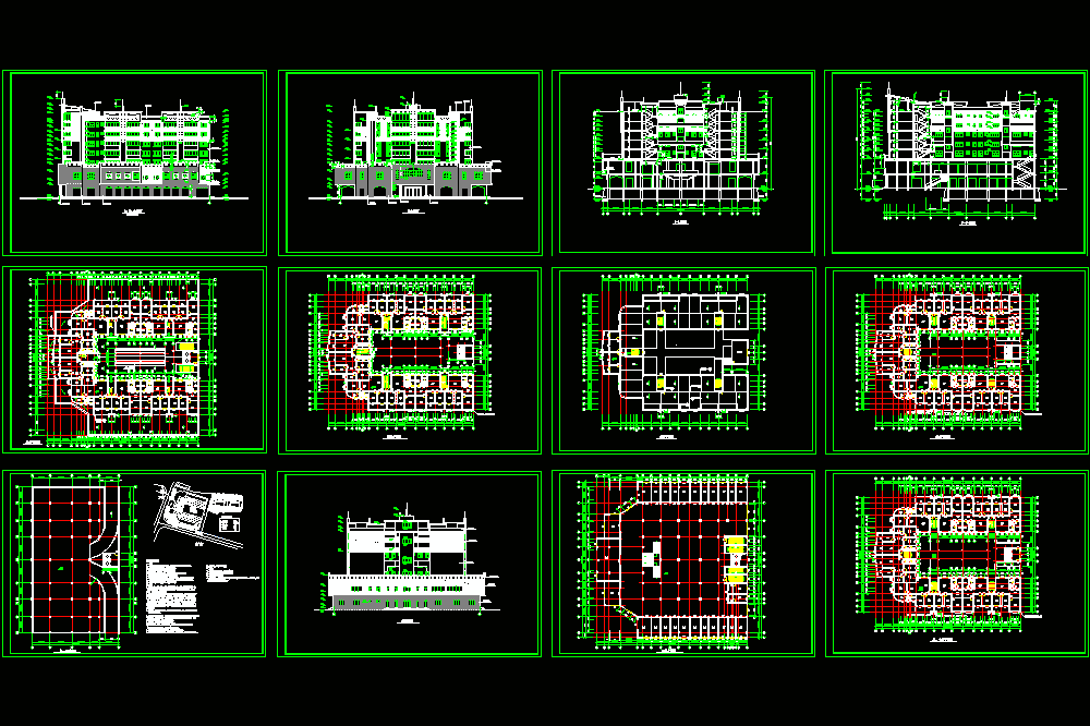 农贸市场建筑施工图CAD图纸.dwg