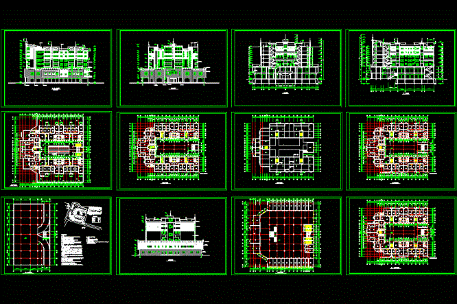 农贸市场建筑施工图CAD图纸.dwg