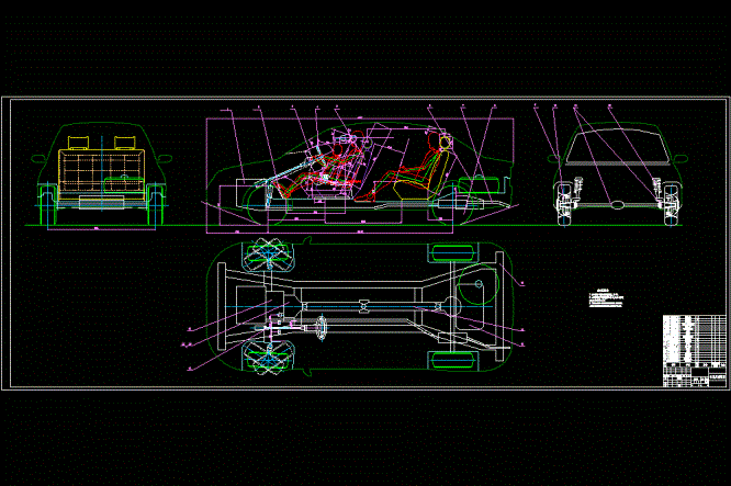 汽车整体布置图（轿车）.dwg