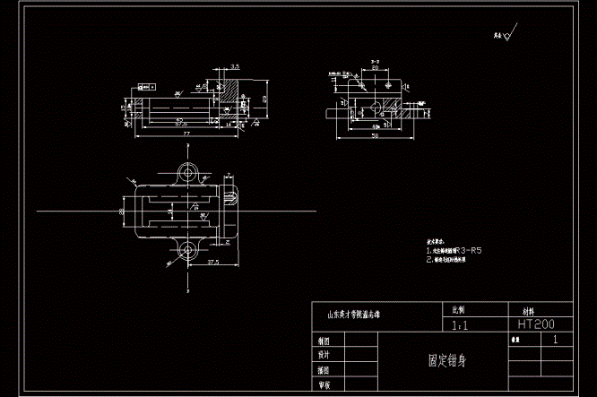 平口钳固定钳身CAD图纸.dwg