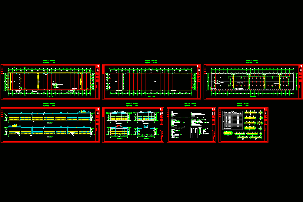 轻钢结构厂房建筑施工图CAD图纸.dwg