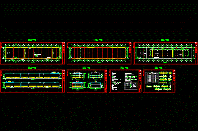 轻钢结构厂房建筑施工图CAD图纸.dwg