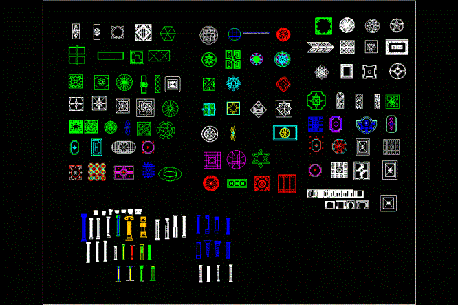 拼花及造形柱l图集CAD图纸.dwg