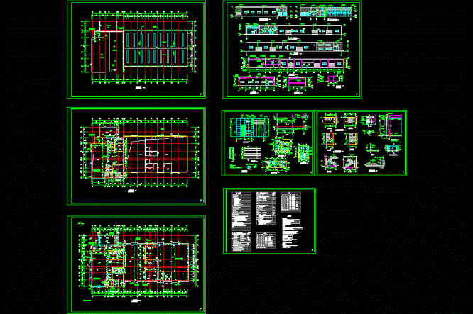 汽车库建施图CAD图纸.dwg