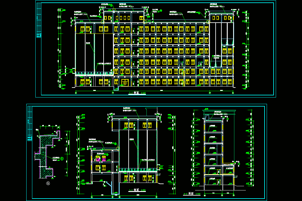 全套面粉加工厂建筑图CAD图纸.zip