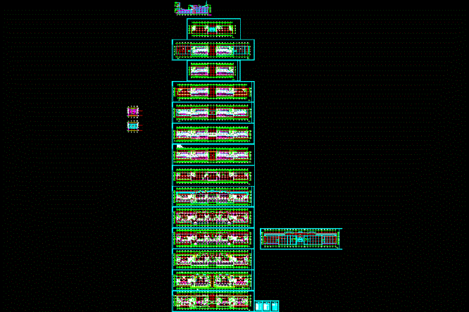 商住楼电气平面图CAD图纸.dwg