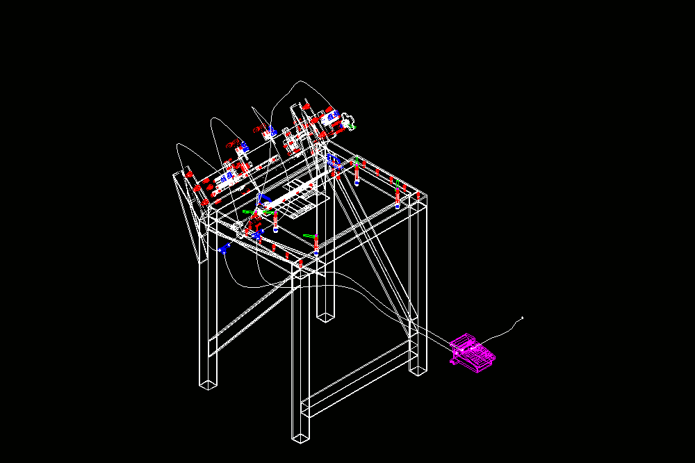 双线环折弯机（笔记本装订）3D模型.dwg