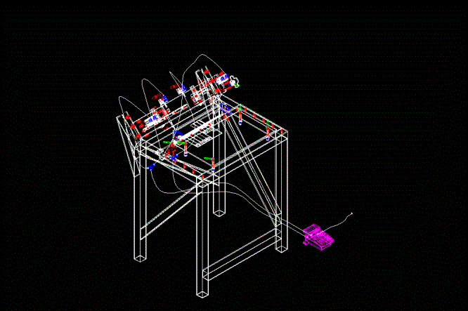 双线环折弯机（笔记本装订）3D模型.dwg