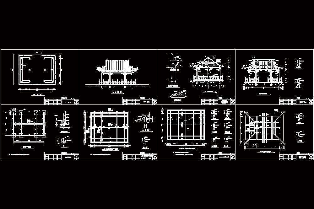水榭设计方案施工图CAD图纸.dwg