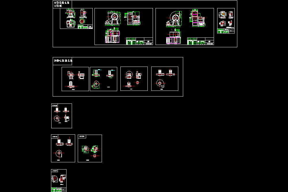 各种型号风机图纸4.72-8c CAD图纸.dwg